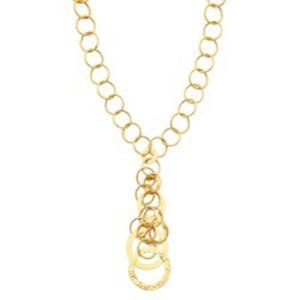 14K Yellow Gold Airy Fashion Links Necklace 18"